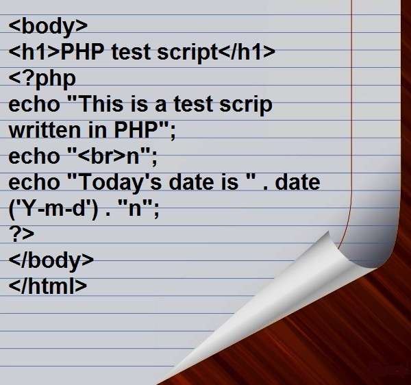Основной пример скрипта PHP