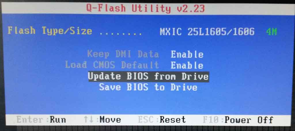 Обновление BIOS в утилите Q-Flash Utility