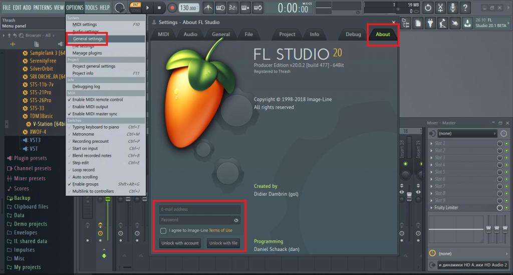 Официальный метод активации FL Studio
