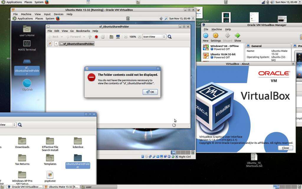 Установка VirtualBox на гостевой ОС